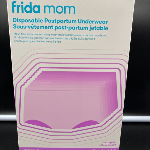 Frida Mom Disposable Postpartum Underwear Boyshort Briefs Size Regular 8 Count - Picture 2 of 3